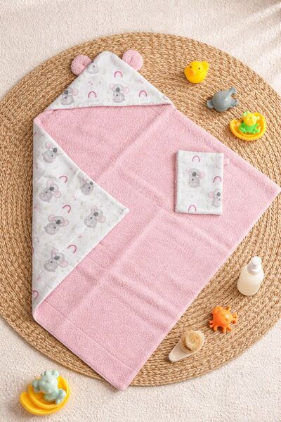 Heianmono Kids %100 Pamuk Bebek Kundak Banyo Havlusu (Dışı Müslin İçi Havlu) ...