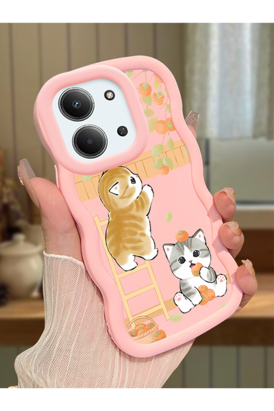 ucuc Redmi 15C 5G Uyumlu Pembe Silikon Kılıf Kamera Korumalı Darbe Emici Tasa...