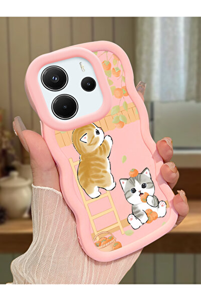 ucuc Redmi Note 14 4G Uyumlu Pembe Silikon Kılıf Kamera Korumalı Darbe Emici ...