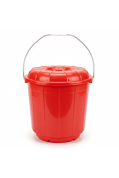 Zain Plastic Bucket with Lid – 5 L – Red – Heavy Duty Large Bucket for Water ...