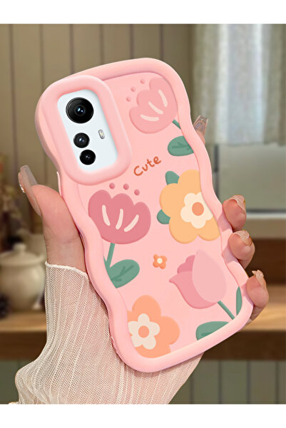 ucuc Redmi Note 12S Uyumlu Pembe Silikon Kılıf Kamera Korumalı Darbe Emici Ta...