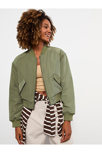 LC Waikiki College Collar Solid Long Sleeve Women's Down Coat