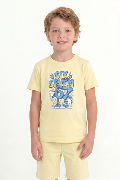 Modmey Παιδικό μπλουζάκι με στάμπα και κοντά μανίκια για αγόρια B5