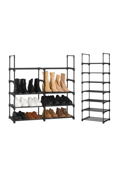 zola Αρθρωτή παπουτσοθήκη, ατσάλινος σκελετός, διαστάσεις 45/87 x 30 x 130/76...