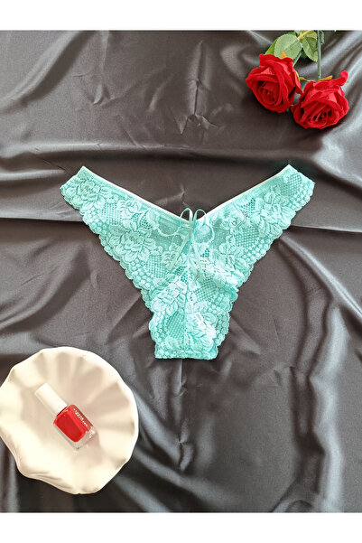 ZENA UNDERWEAR Lara Full Lace Front Bow Detailed Women's Underwear Bikini Model