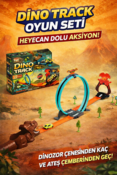 Toyaş Dinozor Araba Fırlatma Oyuncak Seti – Eğlenceli Yarış Pisti