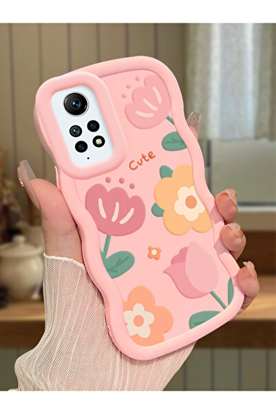 ucuc Redmi Note 12 Pro 4G Uyumlu Pembe Silikon Kılıf Kamera Korumalı Darbe Em...