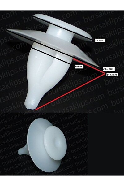 bursaklips 5123- مشبك تثبيت باب فولكس فاجن شاران 7M0883069 (10 قطع)
