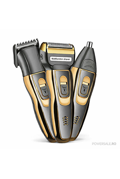 E-ANAMAG Πολυκουρευτική μηχανή 3-σε-1 – Κούρεμα, Ξύρισμα & Τρίμερ για μύτη/αυτιά