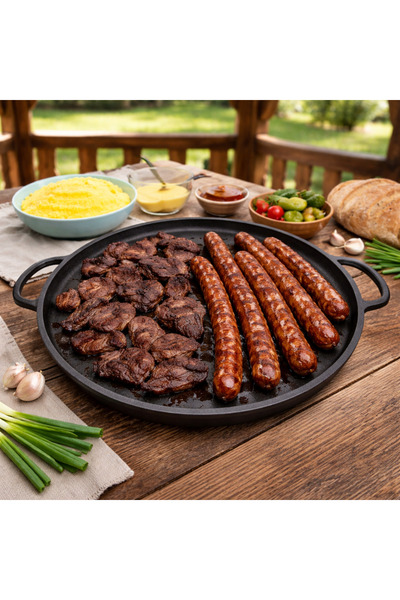 Cumpara-Istet Στρογγυλό τηγάνι γκριλ από χυτοσίδηρο 40 × 4 εκ.