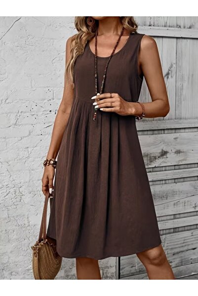 DRESSIFY WOMEN’S FASHION Γυναικείο κοντό φόρεμα αεροβιν με τιράντες, στρογγυλ...