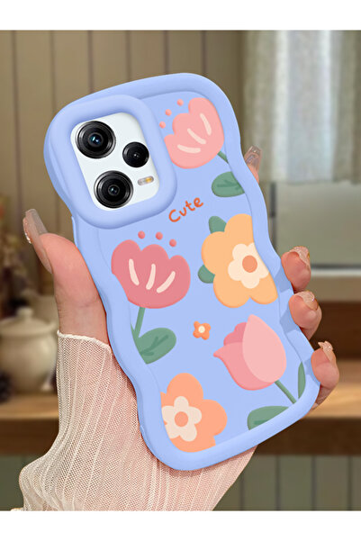 ucuc Redmi Note 12 Pro 5G Uyumlu Mavi Silikon Kılıf Kamera Korumalı Darbe Emi...