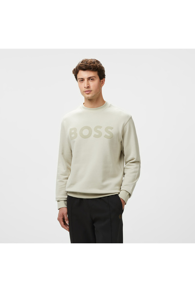 BOSS Erkek Bej Sweatshirt