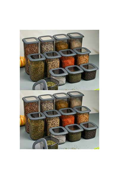 UnicUtil Set of 24 food containers, UniqueUtil, Durable Spacious, Anthracite