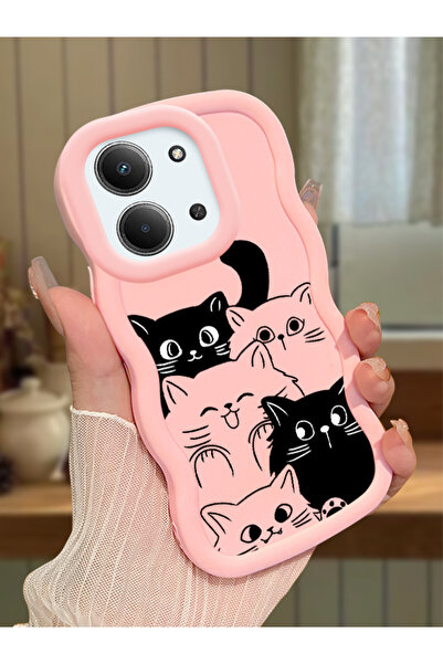 ucuc Redmi 15C 5G Uyumlu Pembe Silikon Kılıf Kamera Korumalı Darbe Emici Tasa...