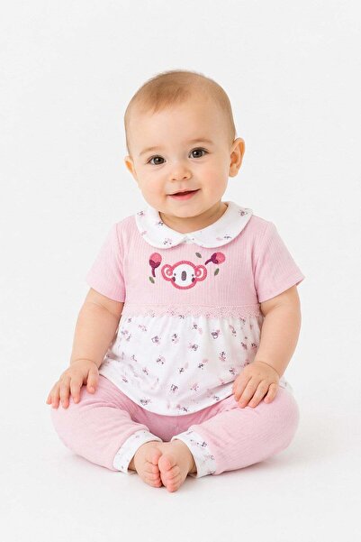 dinamik çocuk Baby girl koala embroidered 2-piece set 0-3-6-9 months summer t...