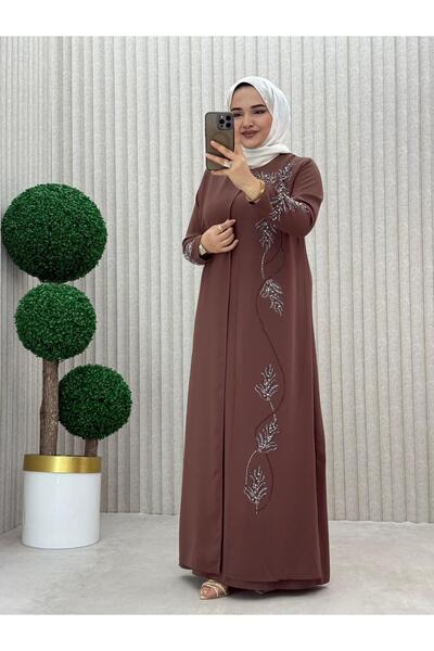 BYH MODA TAŞLI FERACE ELBISE