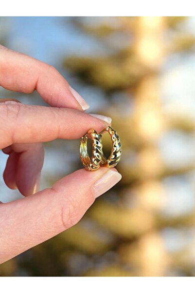 AlfaCollection Vip Model Twisted Hoop Earrings
