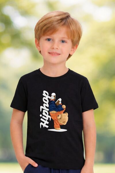Busekids Unisex Kids Basic Printed T-Shirt Multi-Colored Summer