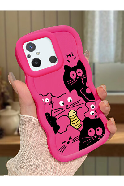 ucuc Redmi 12C Uyumlu fuşya Silikon Kılıf Kamera Korumalı Darbe Emici Tasarım...
