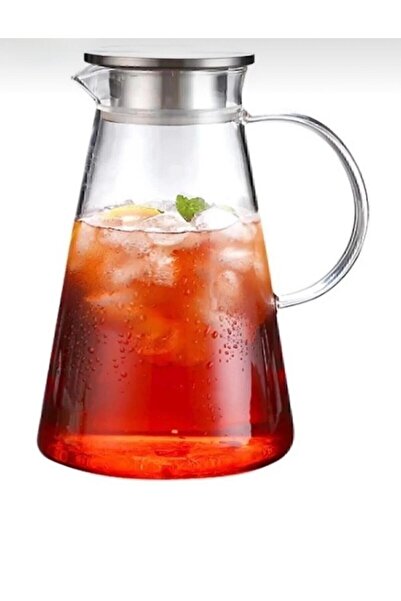 RASHA COLLECTION DELI GLASS Metal Kapaklı Sürahi