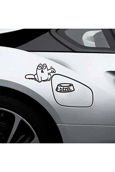 Asilmeydan Kedi Dizel Yakıt Depo Kapak Sticker, Araba, Oto, Etiket, Tuning, A...