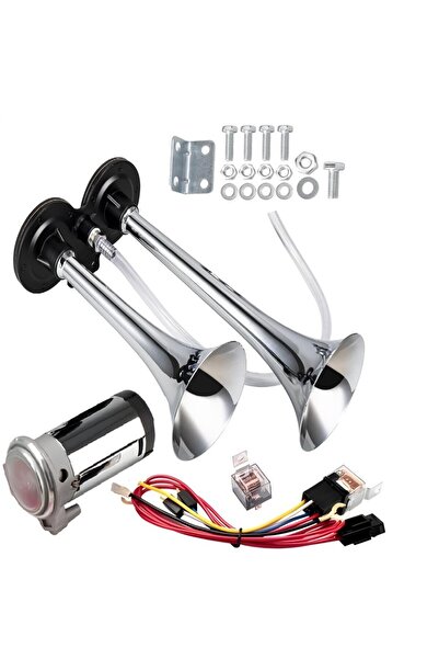 zola Ηλεκτρική κόρνα 2 κόρνες με συμπιεστή, 12V, 150 dB, γενικής χρήσης, χρωμ...