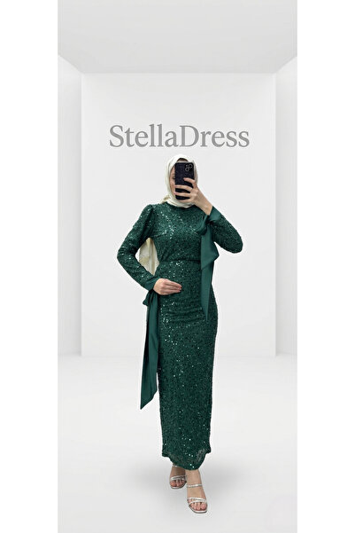 StellaDress Pullu Kalem Abiye