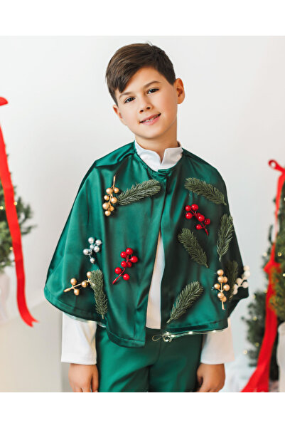 fustite cu luminite Χριστουγεννιάτικη Κάπα Ξωτικού με Φωτιζόμενο Στολίδι Δέντ...