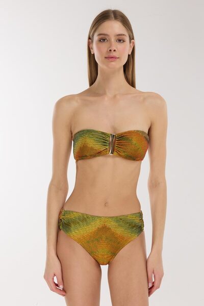 AYYILDIZ 5632 Yeşil Straplez Bikini Takımı