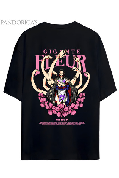 Grafftee Clothing ONE PIECE ÖZEL TASARIM SERİSİ "GIGANTE FLEUR" SIRT BASKILI ...