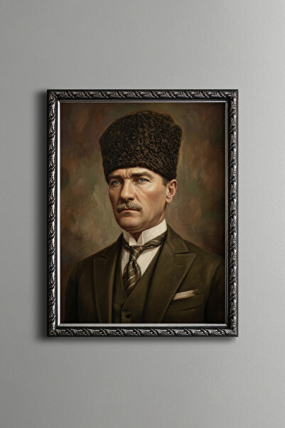 epiqart صورة أتاتورك - إطار منقوش عتيق الطراز - نموذج رفيع