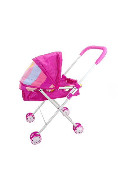 OEM Καρότσι κούκλας, GHEMOTOC ® αναδιπλούμενο, λευκό μεταλλικό σκελετό, σκούρ...