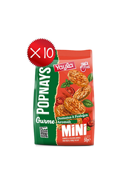 Yayla Popnays Gurme Domates ve Fesleğen Aromalı Mini Mısır ve Pirinç Patlağı ...