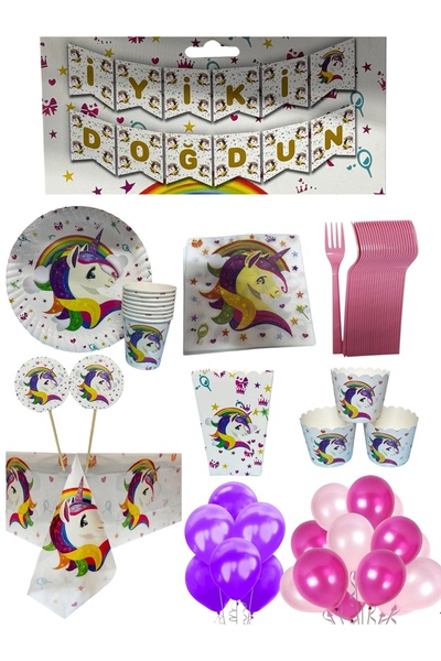 CAVAŞ sun hat Accesorii pentru petrecerea tematică cu unicorni, set pentru pe...