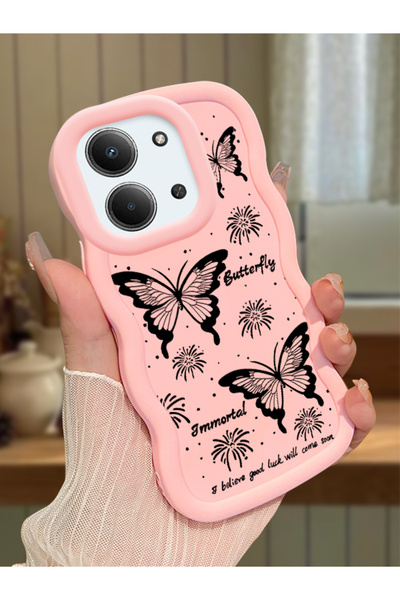 ucuc Redmi 15C 5G Uyumlu Pembe Silikon Kılıf Kamera Korumalı Darbe Emici Tasa...