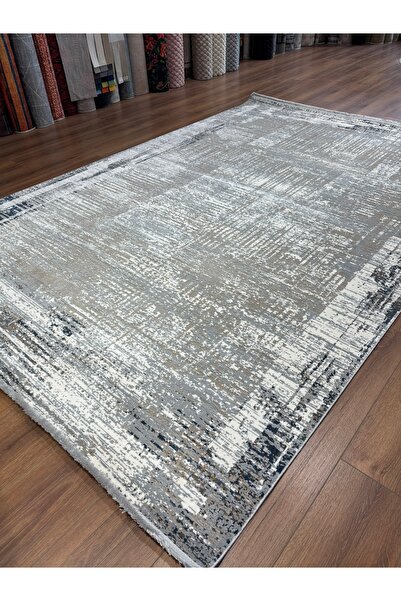 WOOLKNOT HALI Maxell Viskonpolyester Dokuma Makine Salon Halısı Gri
