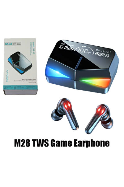 Mmctech M28 Kablosuz Spor Kulaklıkları TWS - Mikrofon Bas Net