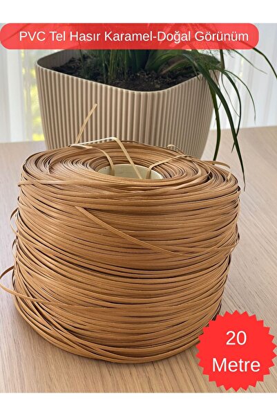 Mady Aksesuar Σχοινί από συρμάτινο πλέγμα PVC, Χρώμα καραμέλας 20 μέτρα, Σχοι...