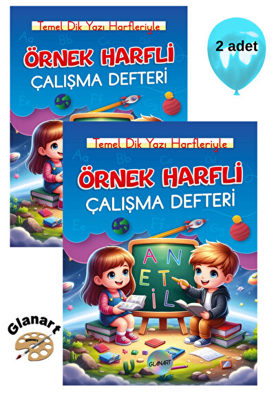 Glanart birinci sınıf ve öncesi örnek harfli güzel yazı çalışma defteri a4 bo...