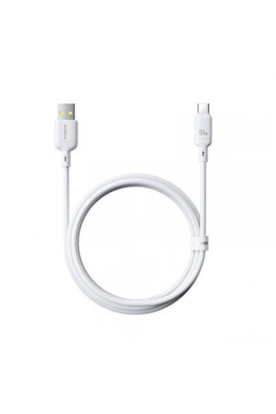 Baseus USB-A - USB-C Μεταξένιο Καλώδιο Δεδομένων και Φόρτισης, 100W, 1μ, Λευκ...
