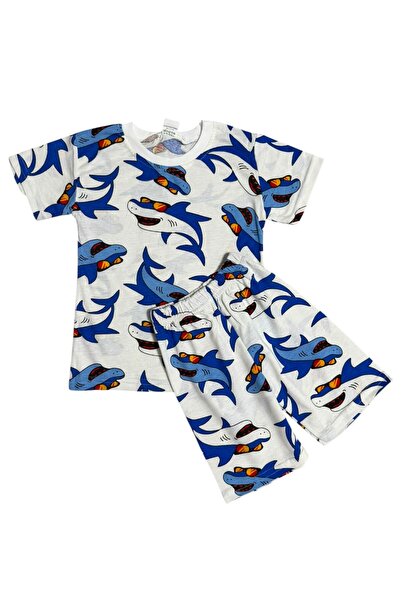 Pajama Shop Αγόρια, βαμβακερό λεπτό ύφασμα, λευκό χρώμα, με σχέδιο σκύλου, κο...