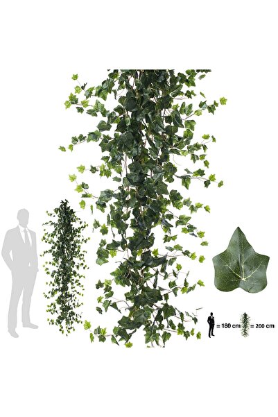 Roberto Rossi Iedera artificiala H200cm cu frunze verde inchis pentru exterio...