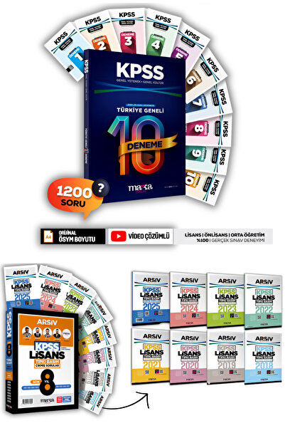 Marka Yayınları KPSS 2026 Genel KÜLTÜR Genel YETENEK Türkiye Geneli 10 Deneme...