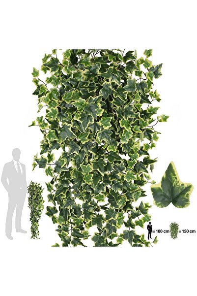 Roberto Rossi Iedera artificiala H130cm cu 570 frunze verde cu galben