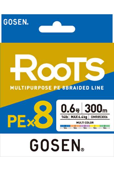 GOSEN X8 Roots Pe 8 Strand Spin Fishing Line 300Mt Multi Color Standard - 1.0 Pe