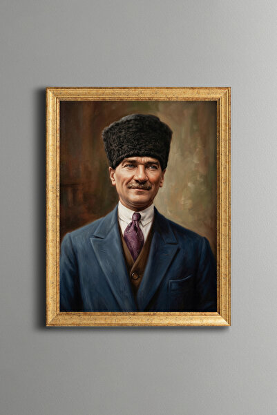epiqart صورة أتاتورك - إطار منقوش عتيق الطراز - نموذج رفيع