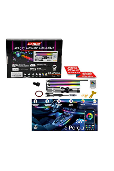 Advo ARAÇ İÇİ AMBİYANS WİFİ KONTROL USB 6 PARÇA