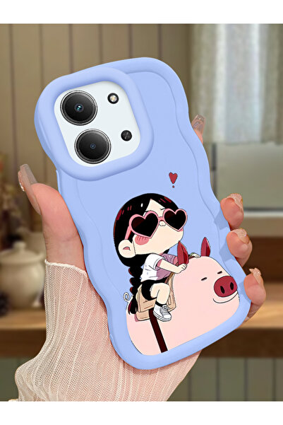 ucuc Redmi 15C 5G Uyumlu Mavi Silikon Kılıf Kamera Korumalı Darbe Emici Tasar...