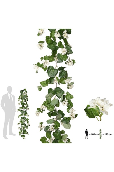Roberto Rossi Muscata artificiala curgatoare 170cm cu 130 frunze verde si 33 ...